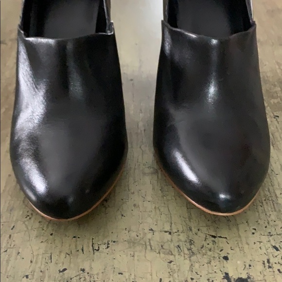 KATE SPADE SATURDAY Black Leather Block Heel Shoes - Picture 6 of 16